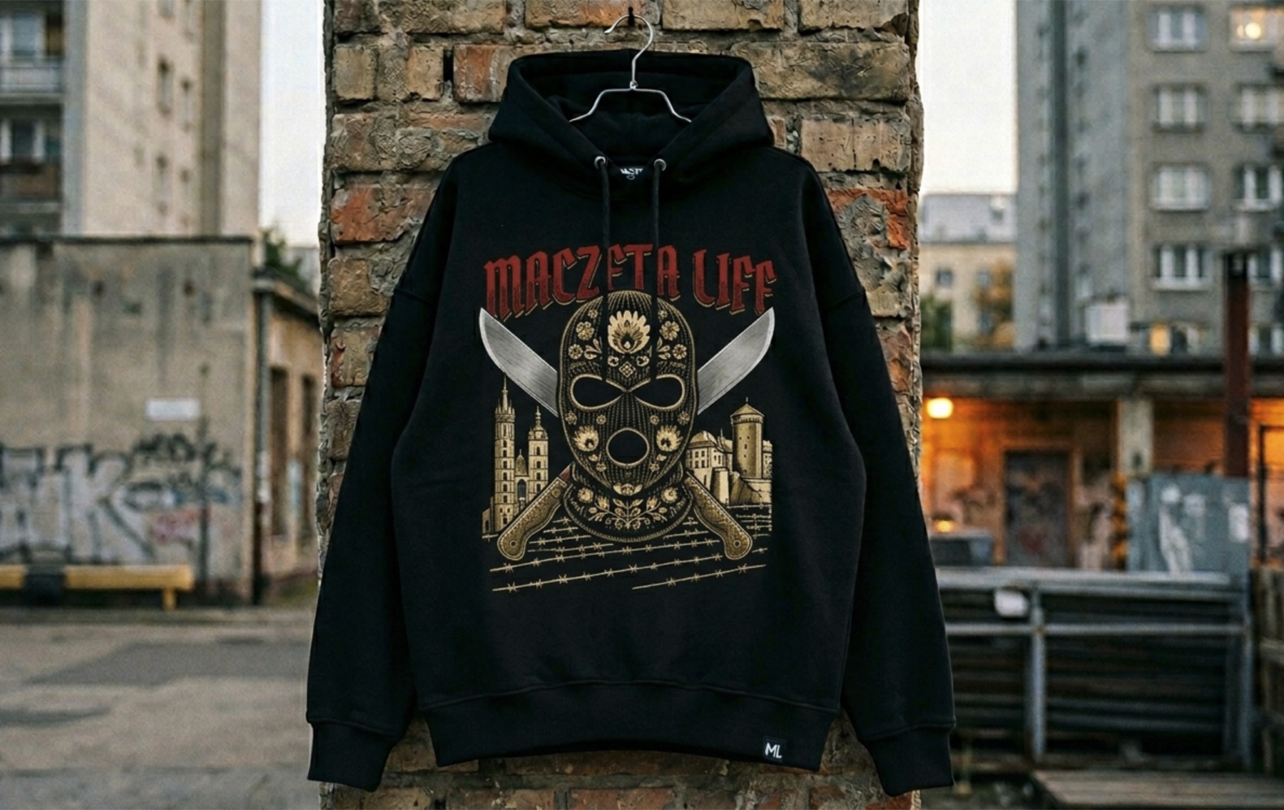 Maczeta Life hoodie — maska i maczety